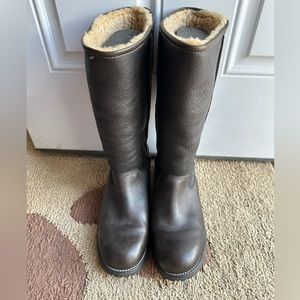 UGG Leather and Sheepskin Boot
